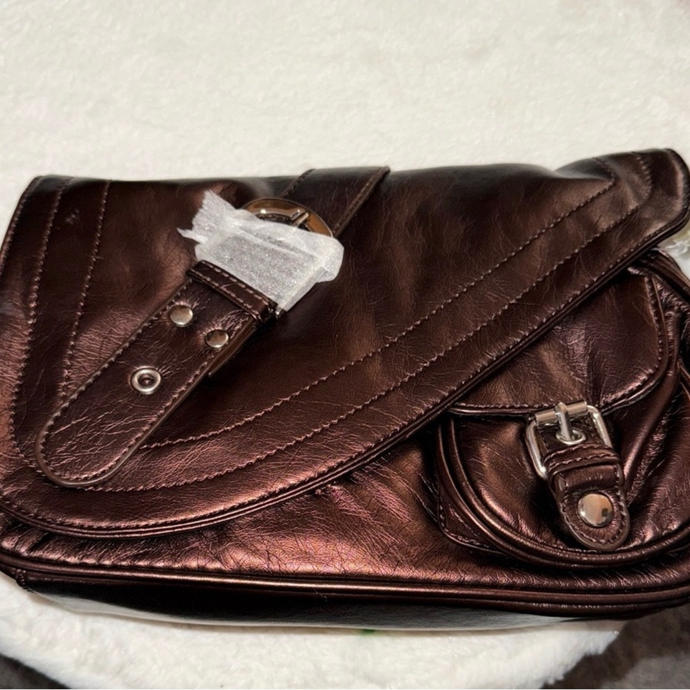 Chic Metallic bronze Crossbody Bag